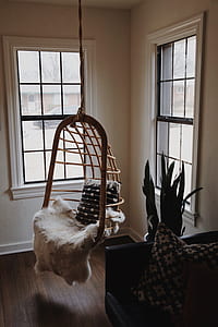 brown hanging chair thumbnail