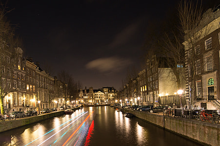 time lapse photography of river during nighttime thumbnail