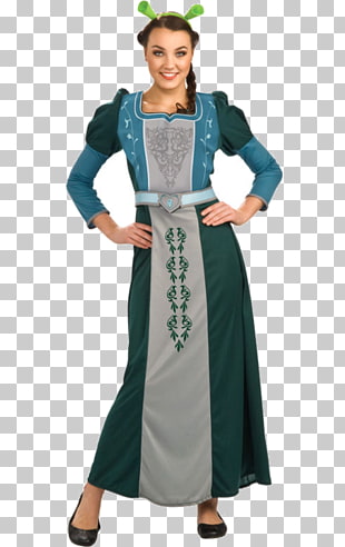New Shrek Princess Fiona Dress Princess Cosplay Theater Costume Gown Green