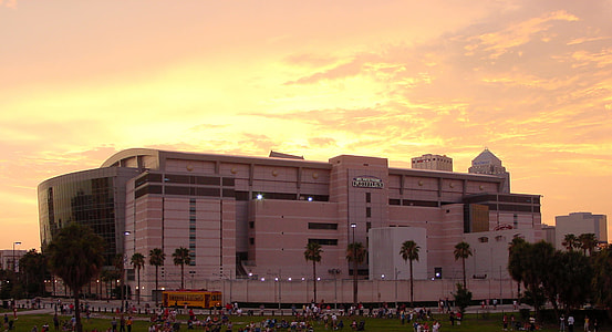 Amalie Arena in Tampa, Florida Sunset thumbnail