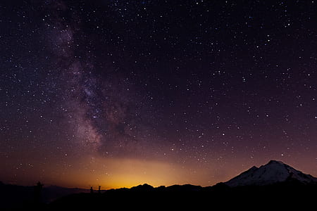 mountain under cosmos sky thumbnail