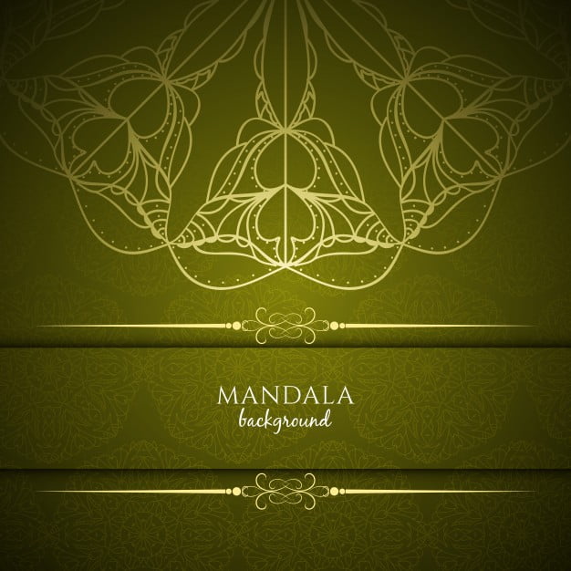 Green mandala background design eps file