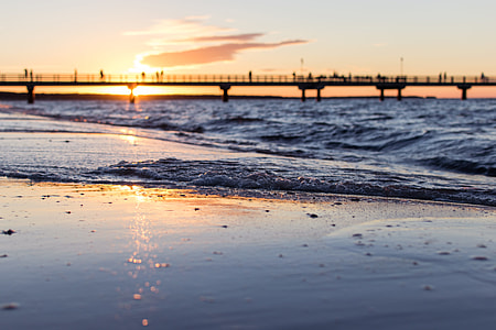 time lapse photography of beach seashore thumbnail
