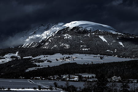 landscape photography of mountain and trees thumbnail