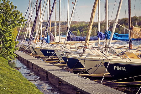 nature, water, clouds, boats thumbnail