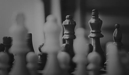 close view of chess board and pieces thumbnail