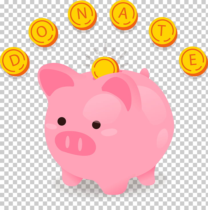 Piggy Bank Coin Saving Hand Painted Piggy Bank Png Clipart Free