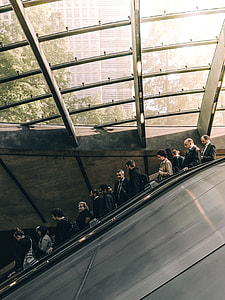 group of people on escalator thumbnail