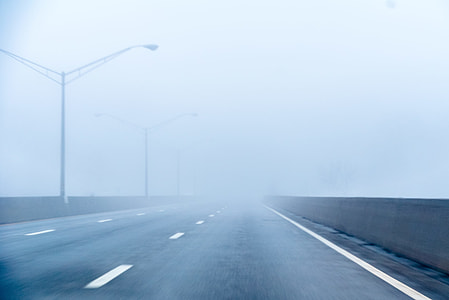 photo of concrete road with fogs thumbnail