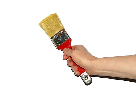person holding red paintbrush thumbnail