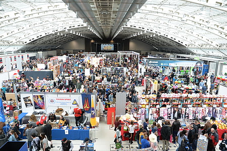 people near product stalls thumbnail