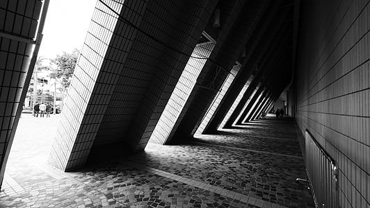 grayscale photo of gray pathway thumbnail