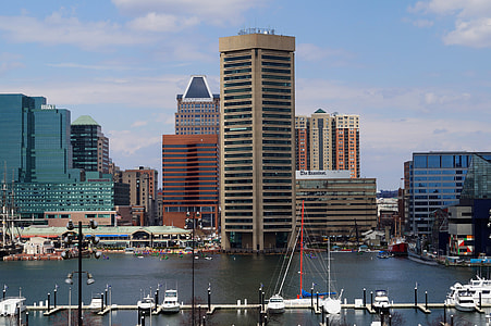Baltimore Skyline from the dock in Maryland thumbnail