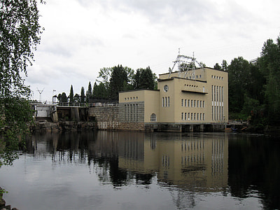 Ämmäkoski power plant on the river in Kajaani, Finland thumbnail