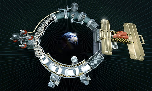 Earth space station concept thumbnail