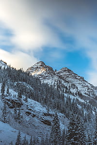 mountain covered with snow thumbnail
