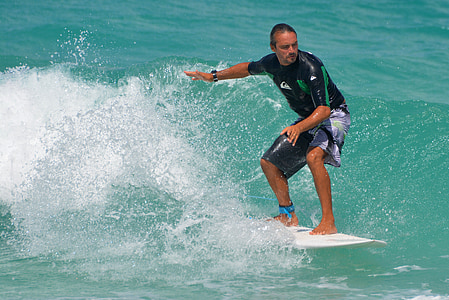man riding white surf in water wave thumbnail