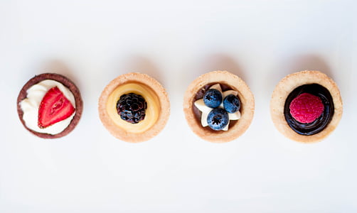 four fruit tarts thumbnail