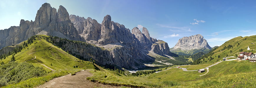 high rocky mountain with grass landscape at the bottom thumbnail