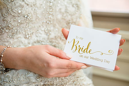 Person Holding to My Bride-printed Card thumbnail