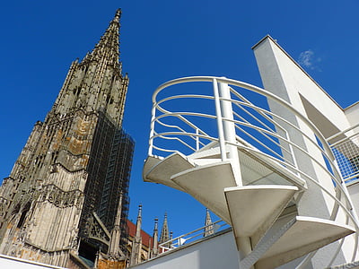 above ground view photo of white staircase thumbnail