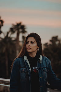 woman in blue denim jacket thumbnail