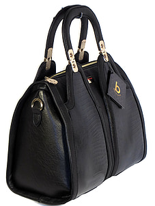 black leather shoulder bag thumbnail