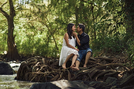 couple, girl, love, man, nature thumbnail