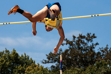 man jumping in yellow stick thumbnail