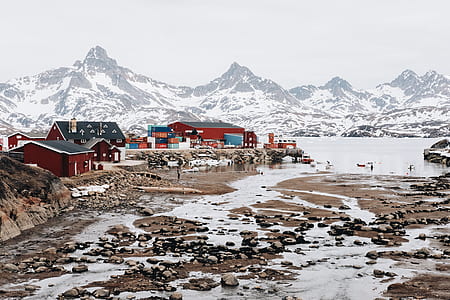 aerial photography of red-and-black houses thumbnail