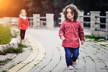 toddler wearing red dress shirt thumbnail