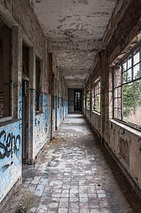 empty hallway of abandoned building thumbnail