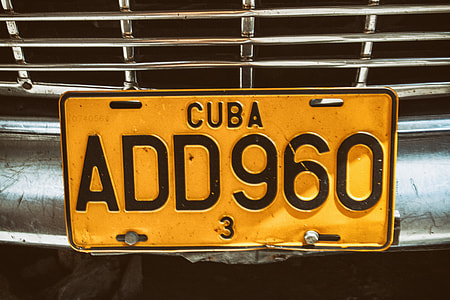 A shot of an old licence plate in Havana, Cuba. Image captured with a Canon DSLR thumbnail