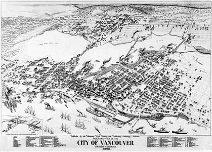 Panorama of Vancouver, 1898 in British Columbia thumbnail