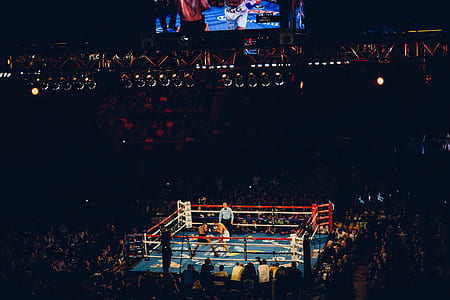 two men boxing on ring thumbnail