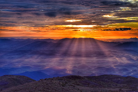 sunset over the horizon thumbnail