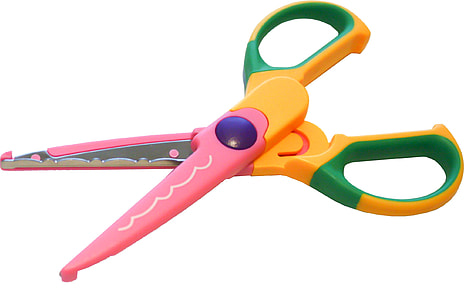 pink, yellow, and green scissors thumbnail
