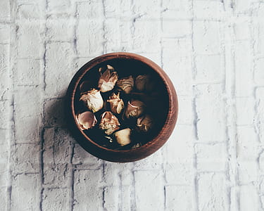 white flowers on brown pot thumbnail
