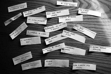 white cards on grey surface thumbnail
