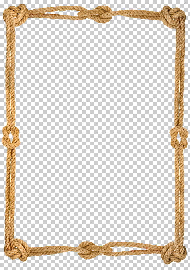 Rope True lover's knot Pixabay, Rope making a border , rectangular brown rope frame PNG clipart