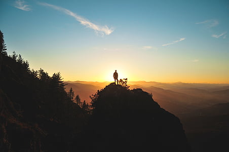 silhouette of trees and mountain thumbnail