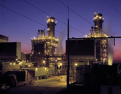 time-lapse photography of power plant during nighttime thumbnail