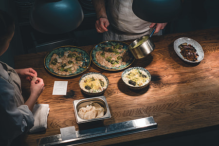 Open kitchen in a fancy restaurant thumbnail
