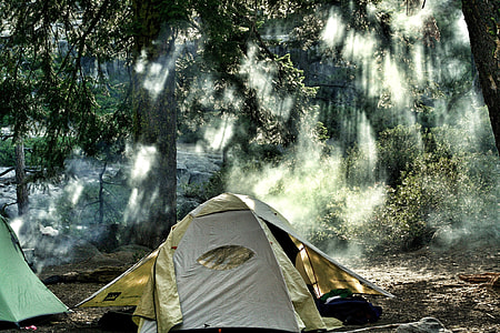 Camping in the Yosemite Valley at Yosemite National Park, California thumbnail
