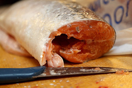 sliced fish near silver knife thumbnail