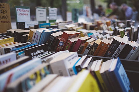 selective focus photography of book lot thumbnail