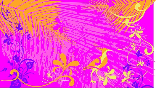 pink and orange floral wallpaper thumbnail