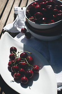 Fresh cherries outside thumbnail