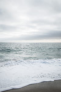 photo of seashore under cloudy sky thumbnail