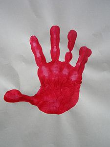 red hand print paint thumbnail